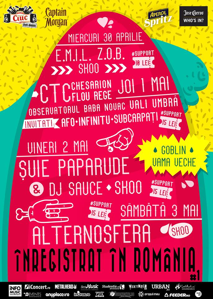 Alternosfera, Suie Paparude, C.T.C., Subcarpati –  la primul eveniment Inregistrat in Romania